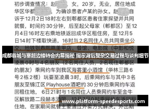 成都蓉城与塞超边锋转会内幕揭秘 揭示背后复杂交易过程与谈判细节