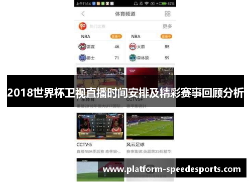 2018世界杯卫视直播时间安排及精彩赛事回顾分析