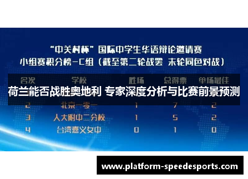荷兰能否战胜奥地利 专家深度分析与比赛前景预测